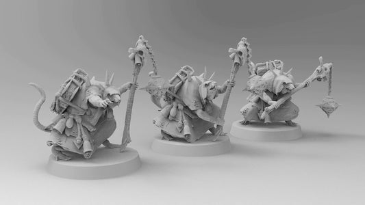 Supreme Rat Plaguelord | 3 Poses | Ratmen Resin 3D Printed Miniature | Warhammer Proxy | RPG | D&D | DnD| EmanG |