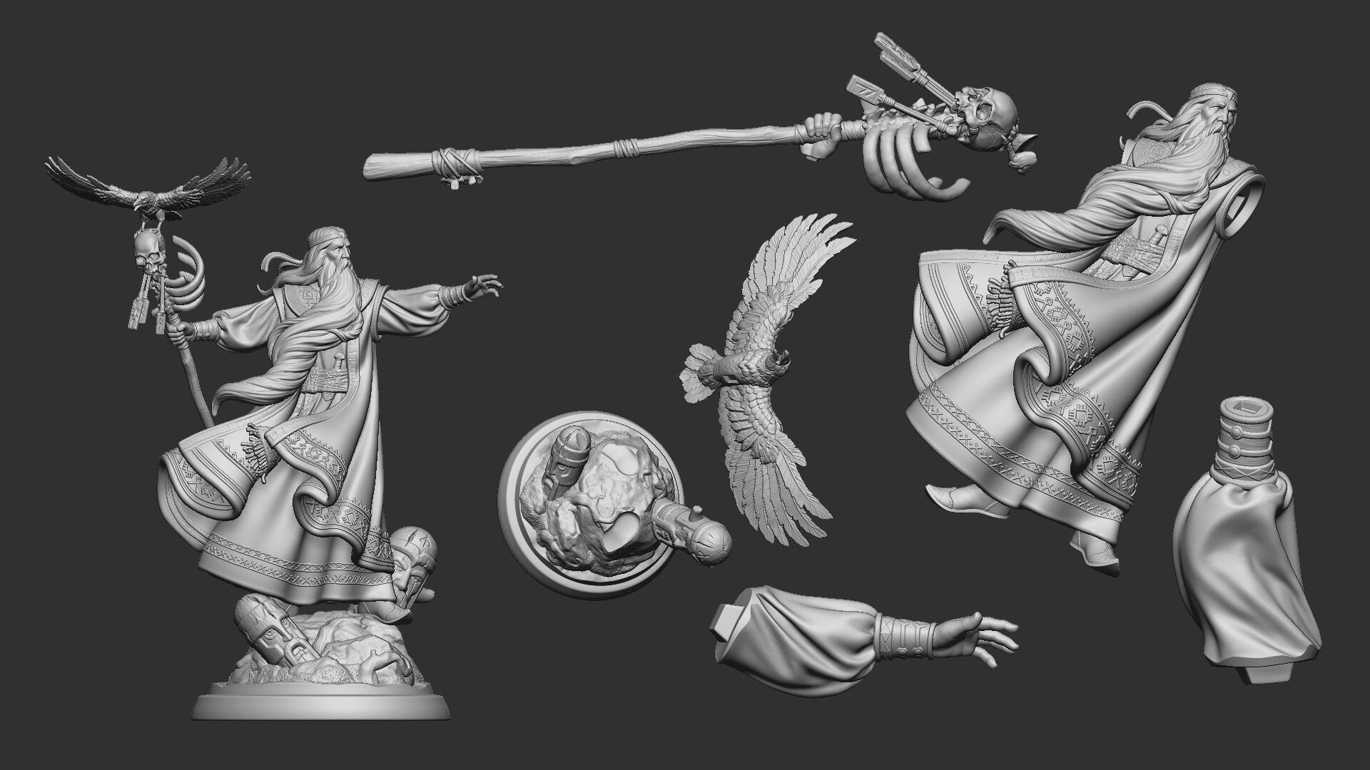 Volkhv the Priest | Secrets of Silverwood | Multiple Scales | Resin 3D Printed Miniature | White Werewolf Tavern