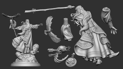 Volkhv the Priest | Secrets of Silverwood | Multiple Scales | Resin 3D Printed Miniature | White Werewolf Tavern