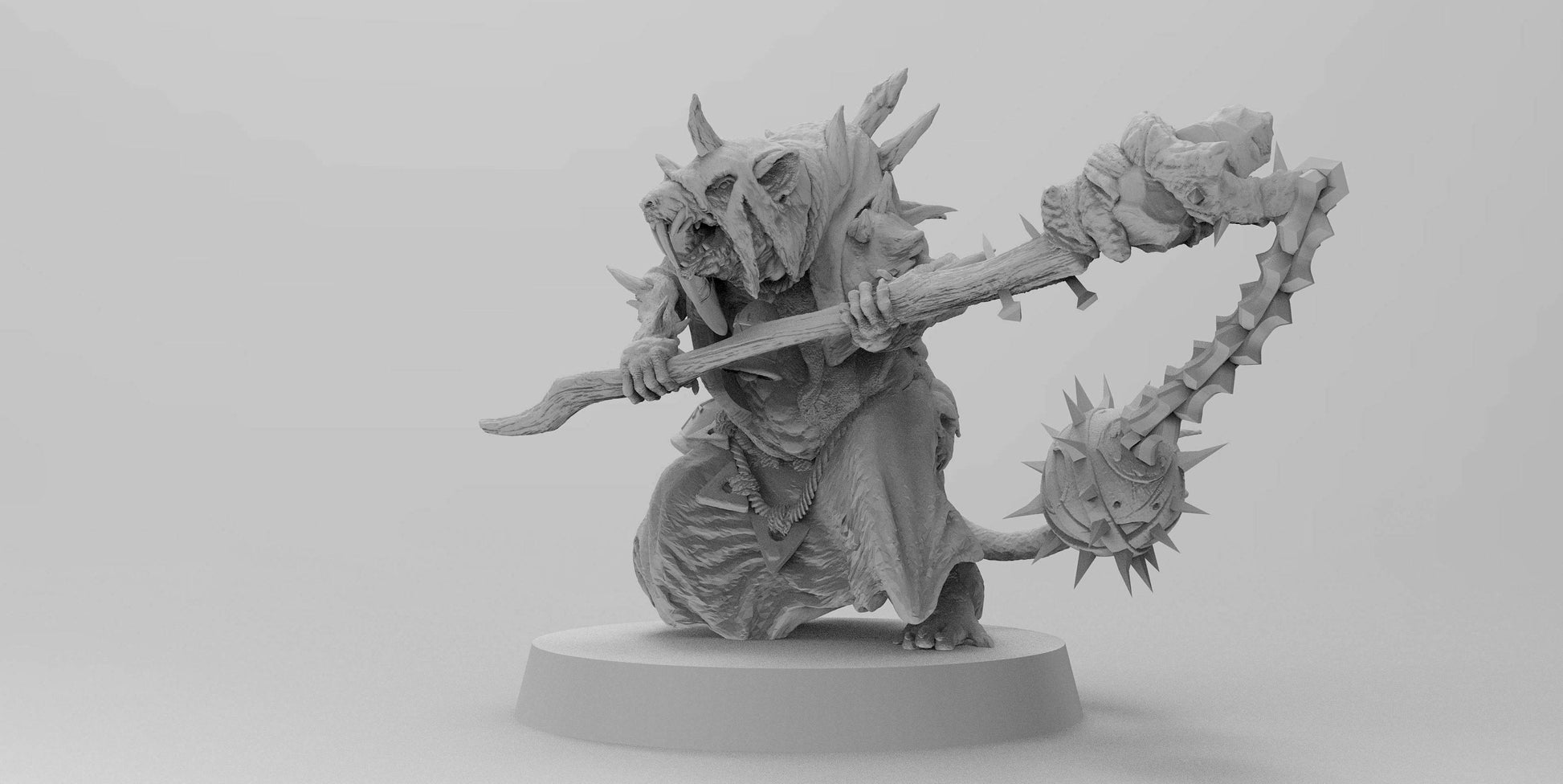 Poxed Rat Priests | 7 Poses | Ratmen Resin 3D Printed Miniature | Warhammer Proxy | RPG | D&D | DnD| EmanG |