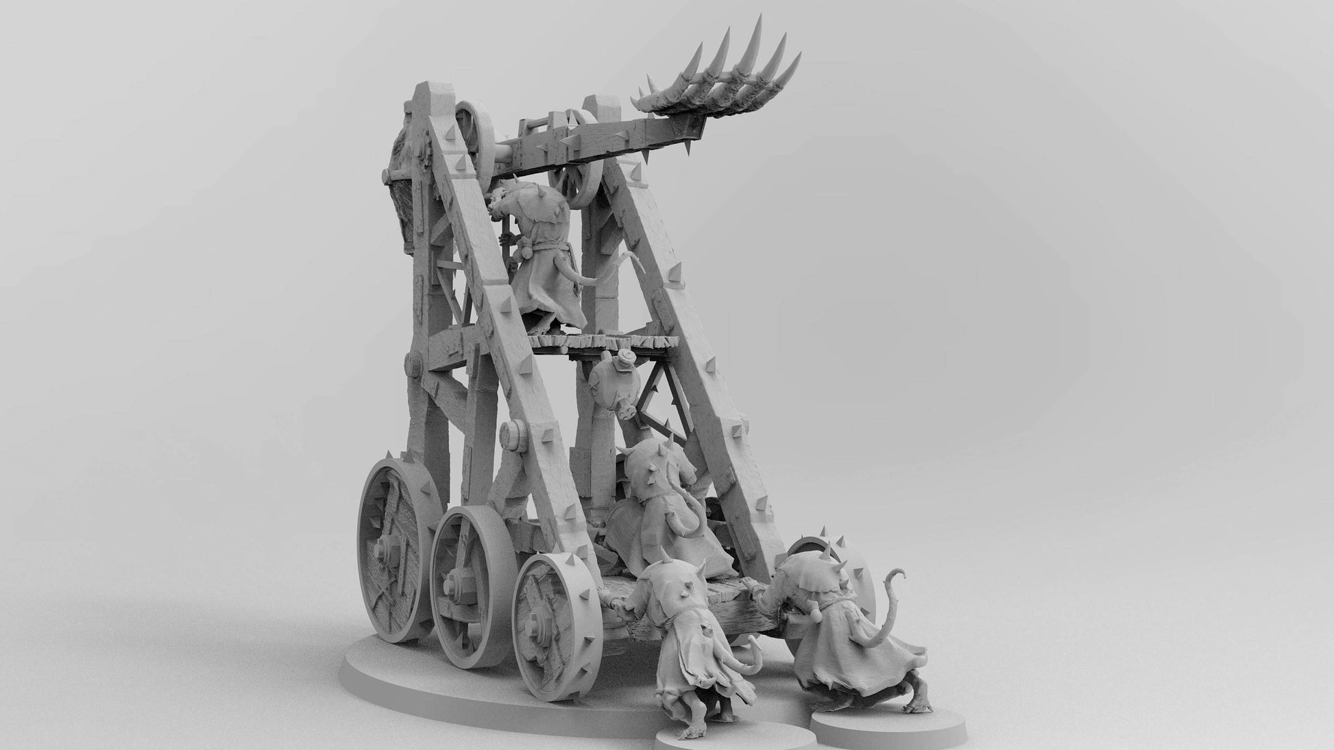 Pox Catapult | Ratmen | Resin 3D Printed | EmanG | Table Top Gaming