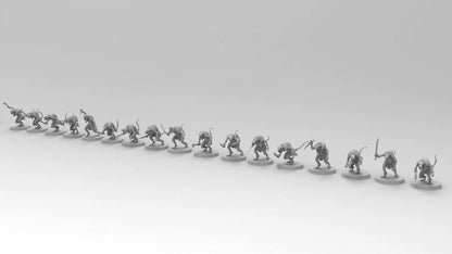 Ratmen Slaves (Hand Weapons) | Ratmen Resin 3D Printed Miniature | RPG | D&D | DnD| EmanG |