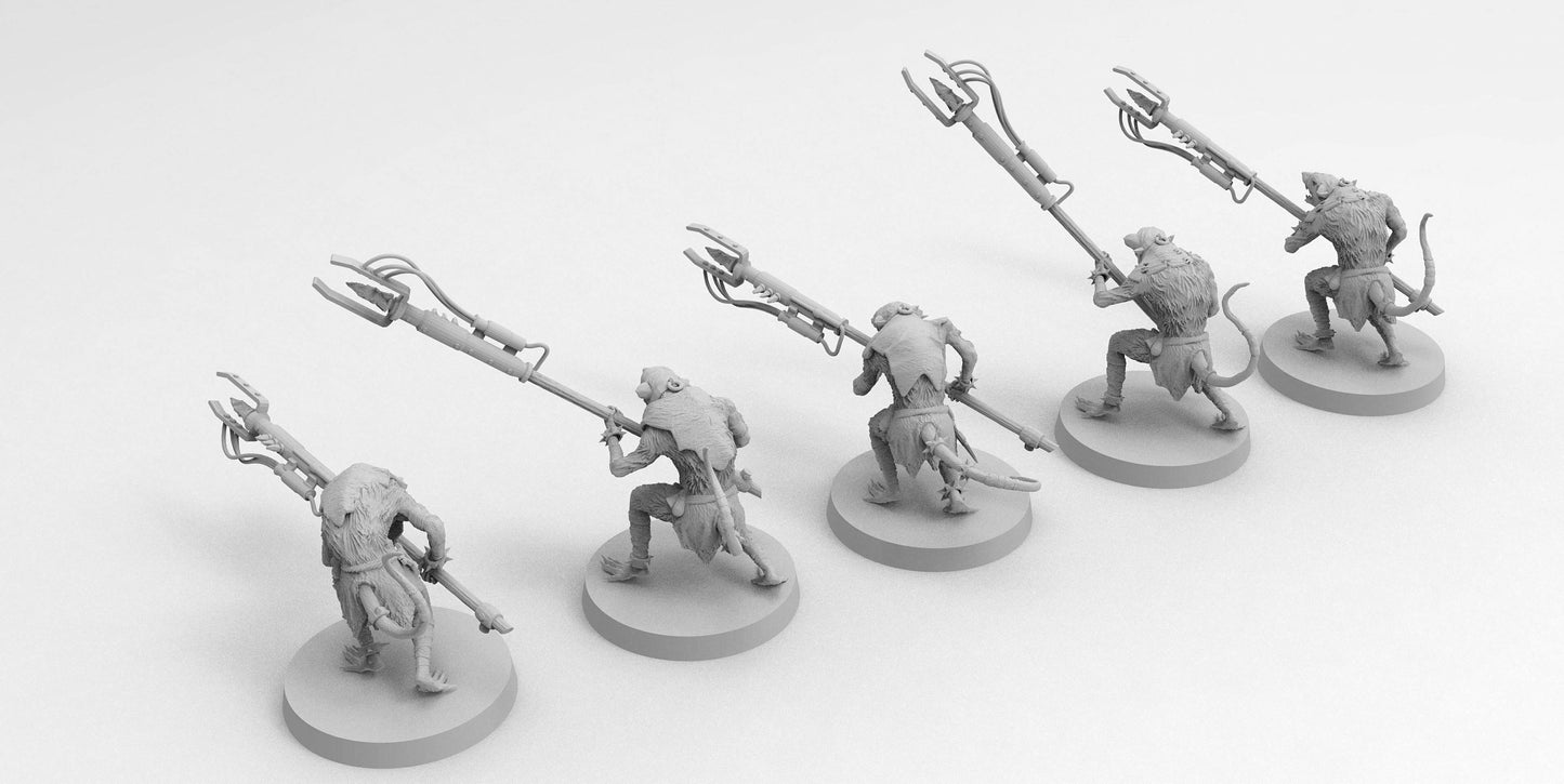 Ratmen Slaves (Prods) | Ratmen Resin 3D Printed Miniature | Warhammer Proxy | RPG | D&D | DnD| EmanG |