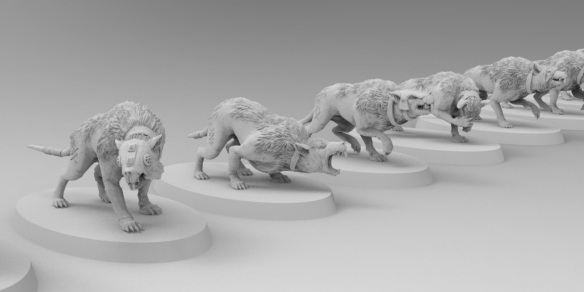 Wolf Rodents | Ratmen Resin 3D Printed Miniature | Warhammer Proxy | RPG | D&D | DnD| EmanG |