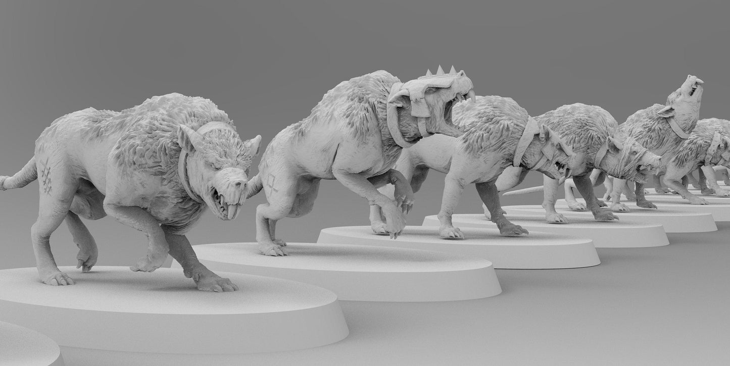 Wolf Rodents | Ratmen Resin 3D Printed Miniature | Warhammer Proxy | RPG | D&D | DnD| EmanG |