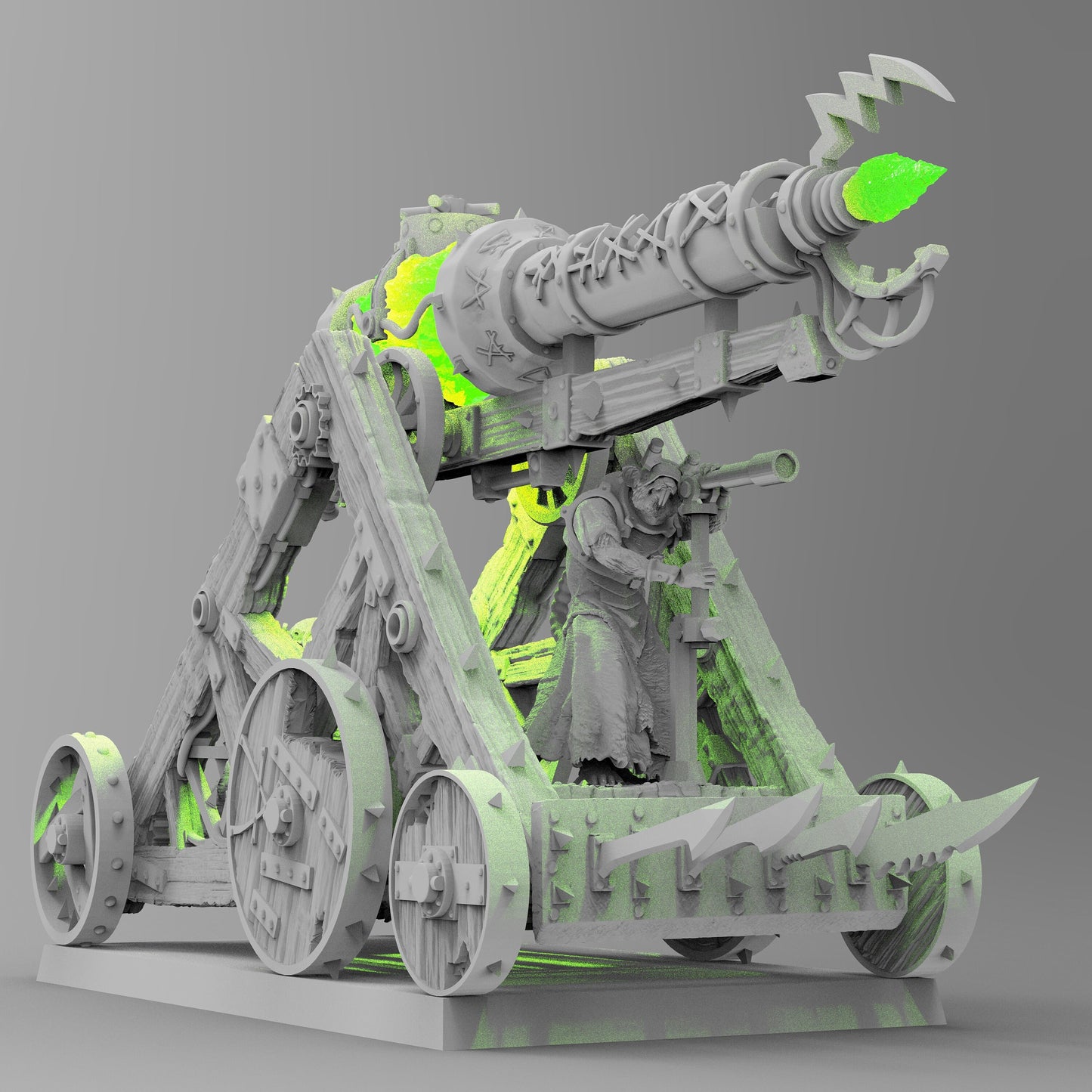 Lightning-Powered Field Cannon | Ratmen | Resin 3D Printed | EmanG | Table Top Gaming