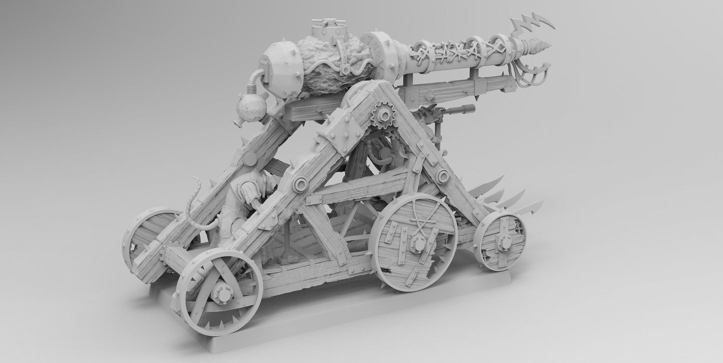 Lightning-Powered Field Cannon | Ratmen | Resin 3D Printed | EmanG | Table Top Gaming