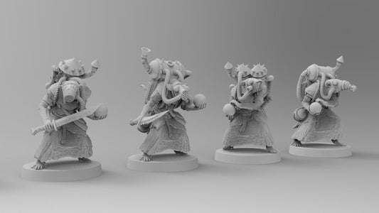 Ratmen Disease Lobbers | Ratmen Resin 3D Printed Miniature | Warhammer Proxy | RPG | D&D | DnD | EmanG |