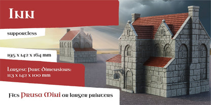 Inn | 6-28mm Scale | Ivory City | The Print Goes Ever On | RPG | DnD | Table Top Gaming | Buildings and Terrain