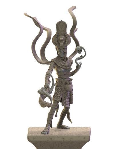 Keket, Necrosorceress on Hamunaptra columns | Undying Dynasties | Lost Kingdom Miniatures | Kings of War | RPG | Tabletop