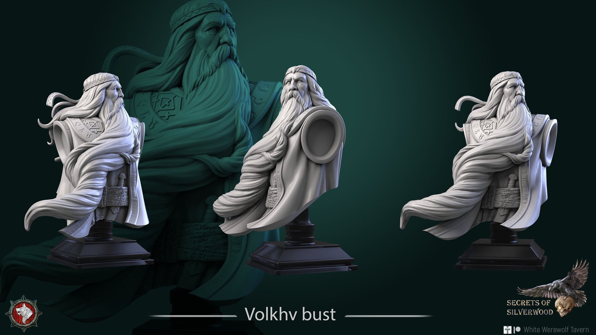 Volkhv Priest | Secrets of Silverwood | Bust | Resin 3D Printed Miniature | White Werewolf Tavern