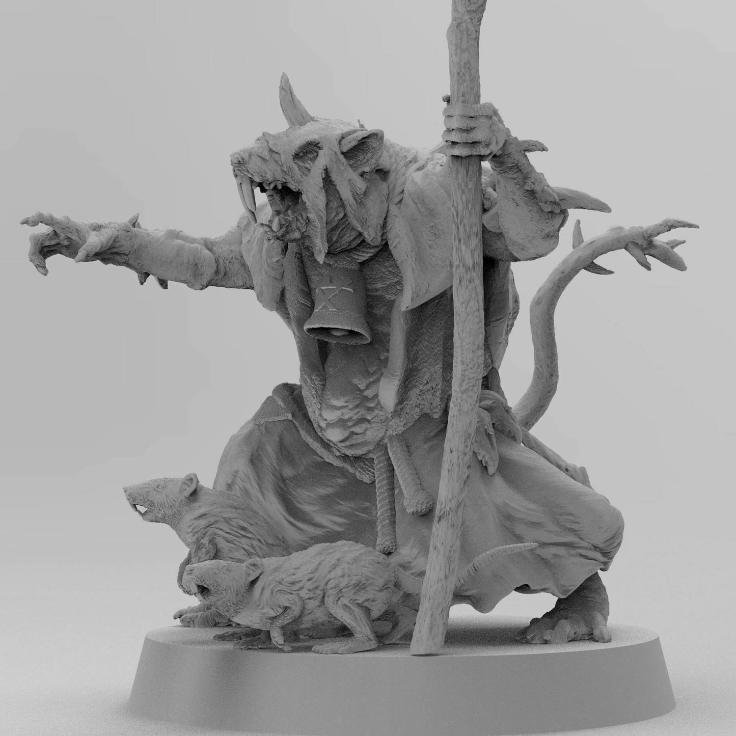 Poxed Rat Priests | 7 Poses | Ratmen Resin 3D Printed Miniature | Warhammer Proxy | RPG | D&D | DnD| EmanG |