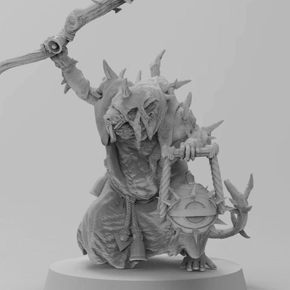 Poxed Rat Priests | 7 Poses | Ratmen Resin 3D Printed Miniature | RPG | D&D | DnD| EmanG |