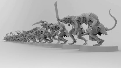 Ratmen Slaves (Hand Weapons) | Ratmen Resin 3D Printed Miniature | RPG | D&D | DnD| EmanG |