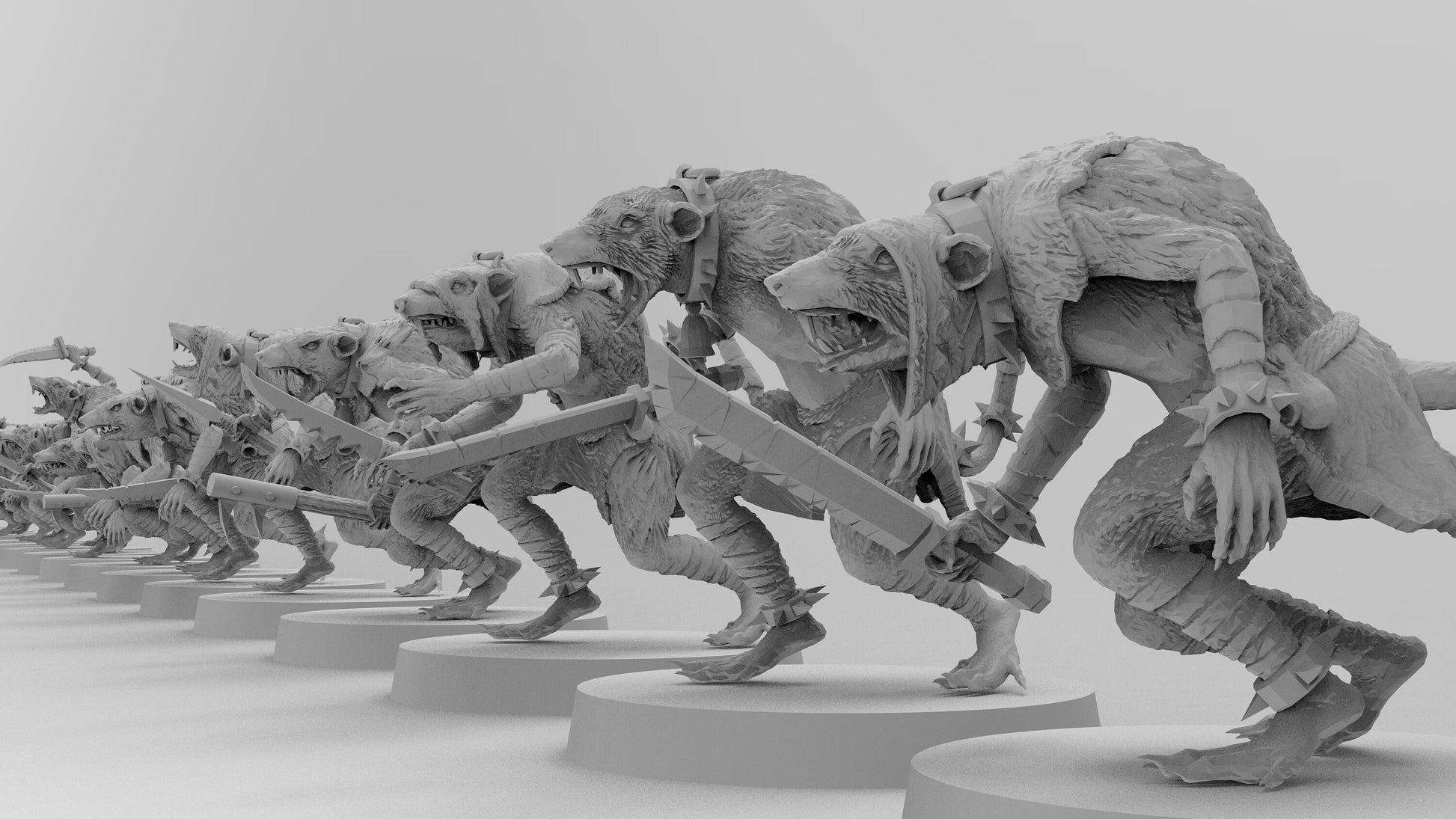 Ratmen Slaves (Hand Weapons) | Ratmen Resin 3D Printed Miniature | Warhammer Proxy | RPG | D&D | DnD| EmanG |