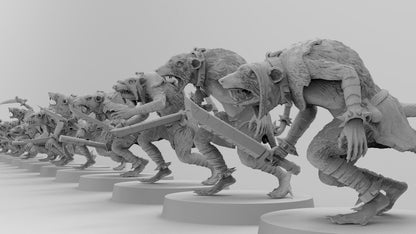 Ratmen Slaves (Hand Weapons) | Ratmen Resin 3D Printed Miniature | RPG | D&D | DnD| EmanG |