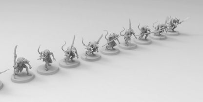Ratmen Slaves (Spears) | Ratmen Resin 3D Printed Miniature | RPG | D&D | DnD| EmanG |