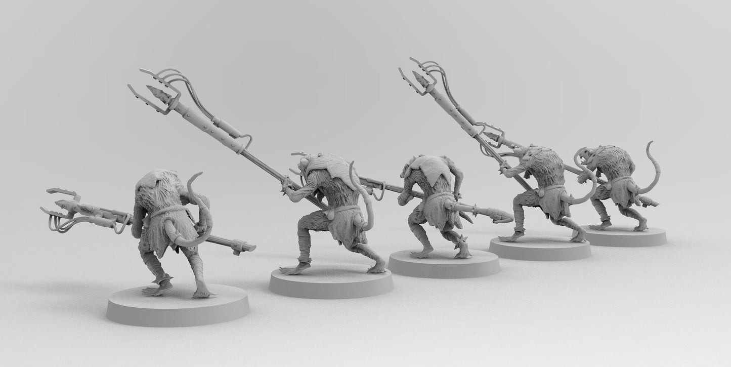 Ratmen Slaves (Prods) | Ratmen Resin 3D Printed Miniature | Warhammer Proxy | RPG | D&D | DnD| EmanG |