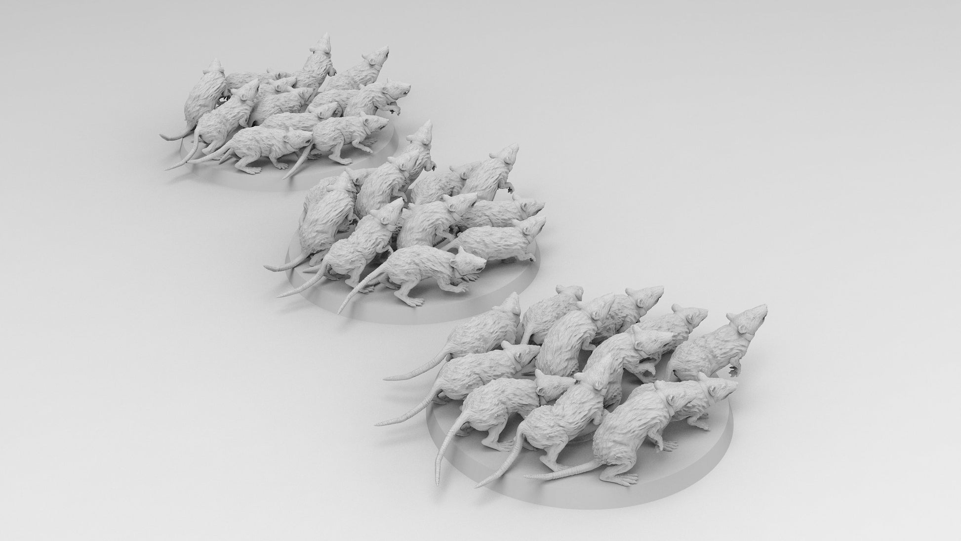 Swarms of Rats | Many Poses | The Bad Ratz | Resin 3D Printed | EmanG | Table Top Gaming