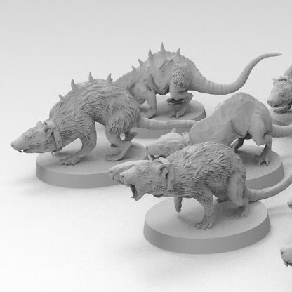 Rats of War | Ratmen Resin 3D Printed Miniature | RPG | D&D | DnD| EmanG |