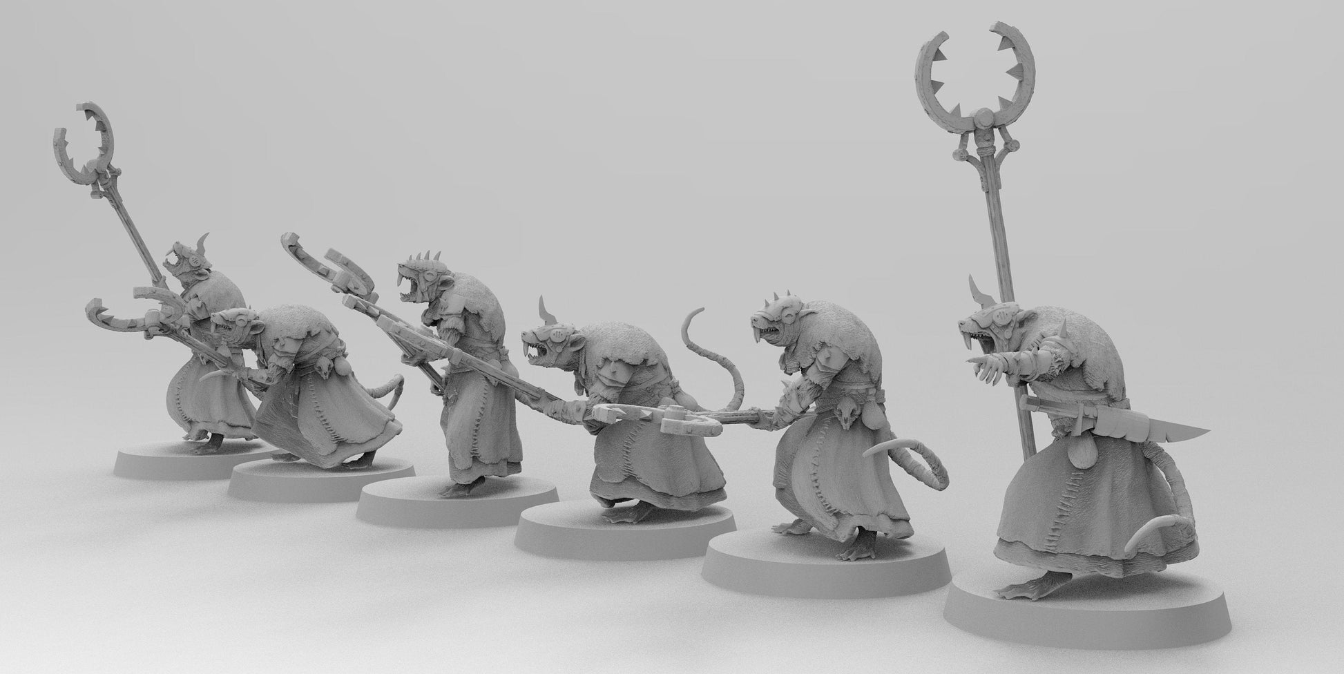 Ratmen Packmasters (Mancatchers) | Ratmen Resin 3D Printed Miniature | Warhammer Proxy | RPG | D&D | DnD| EmanG |