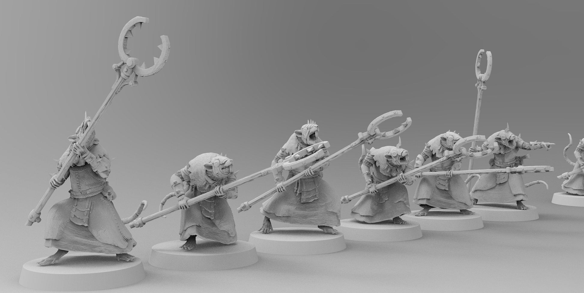 Ratmen Packmasters (Mancatchers) | Ratmen Resin 3D Printed Miniature | Warhammer Proxy | RPG | D&D | DnD| EmanG |