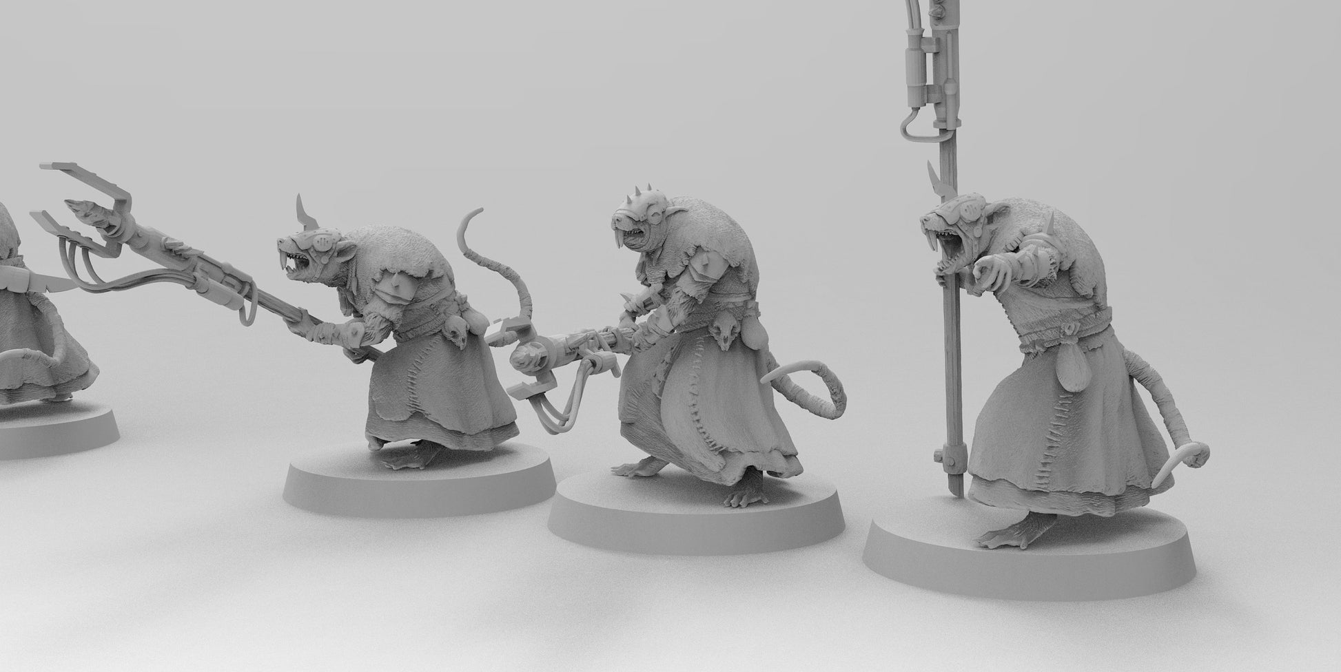 Ratmen Packmasters (Electric Prods) | Ratmen Resin 3D Printed Miniature | Warhammer Proxy | RPG | D&D | DnD| EmanG |