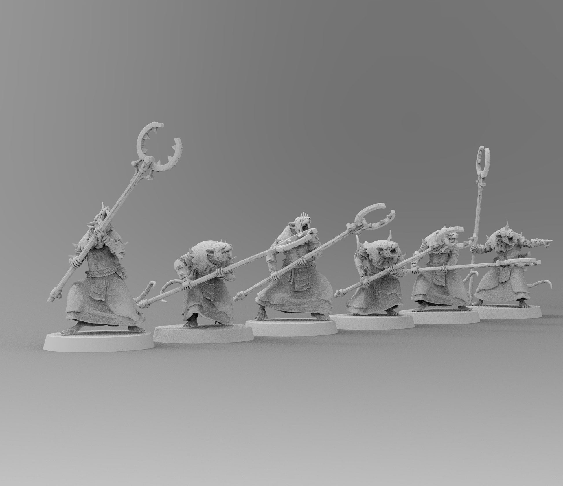 Ratmen Packmasters (Mancatchers) | Ratmen Resin 3D Printed Miniature | Warhammer Proxy | RPG | D&D | DnD| EmanG |