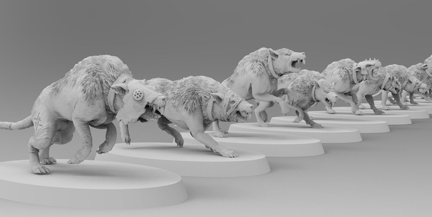 Wolf Rodents | Ratmen Resin 3D Printed Miniature | Warhammer Proxy | RPG | D&D | DnD| EmanG |