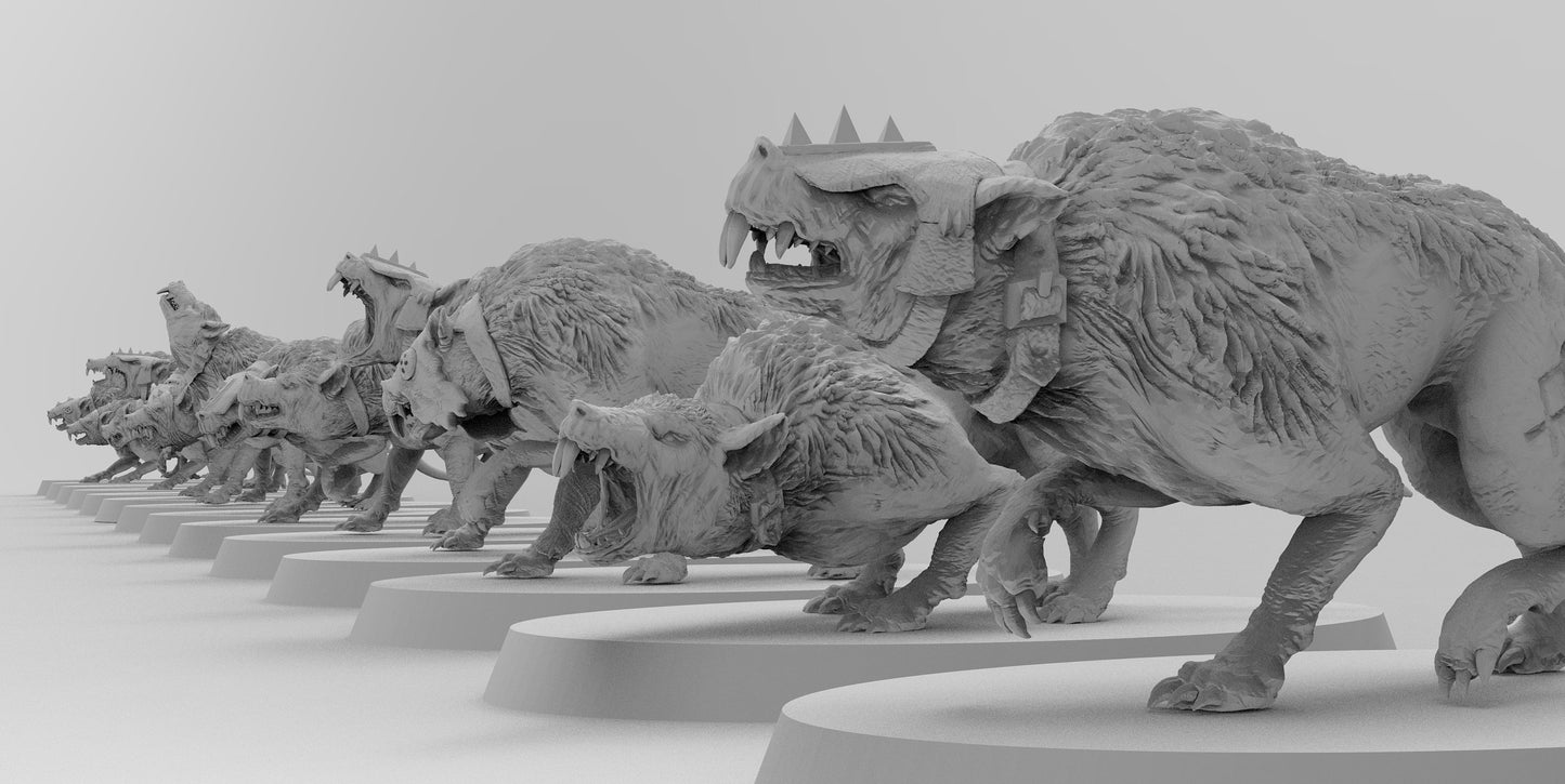 Wolf Rodents | Ratmen Resin 3D Printed Miniature | Warhammer Proxy | RPG | D&D | DnD| EmanG |