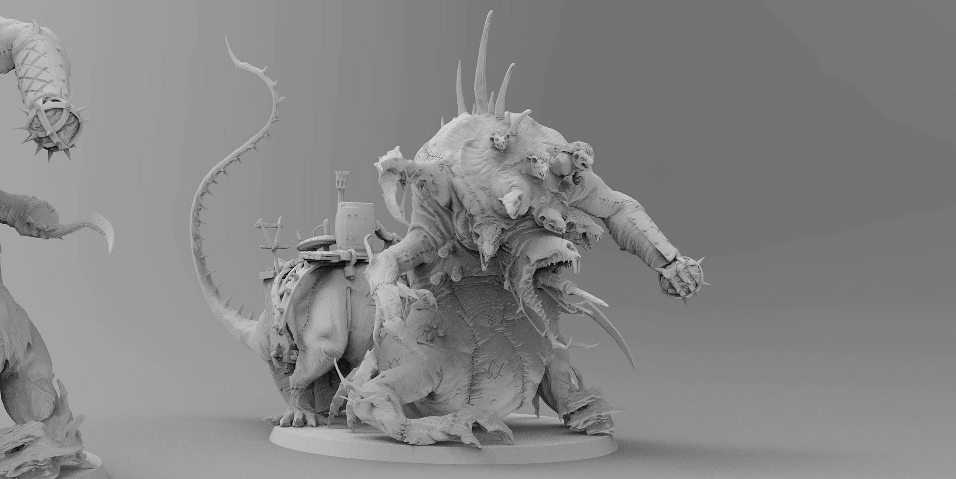 Abominable Abyss Rodent | Ratmen Resin 3D Printed Miniature | Warhammer Proxy | RPG | D&D | DnD| EmanG |