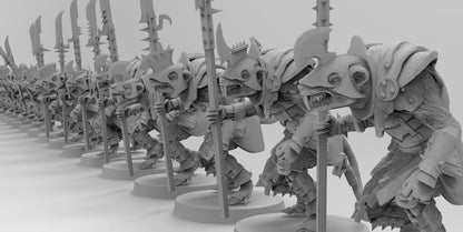 Typhoon Rodents (Halberds) | Ratmen Resin 3D Printed Miniature | RPG | D&D | DnD | EmanG |
