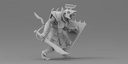 Typhoon Rodents (Halberds) | Ratmen Resin 3D Printed Miniature | RPG | D&D | DnD | EmanG |