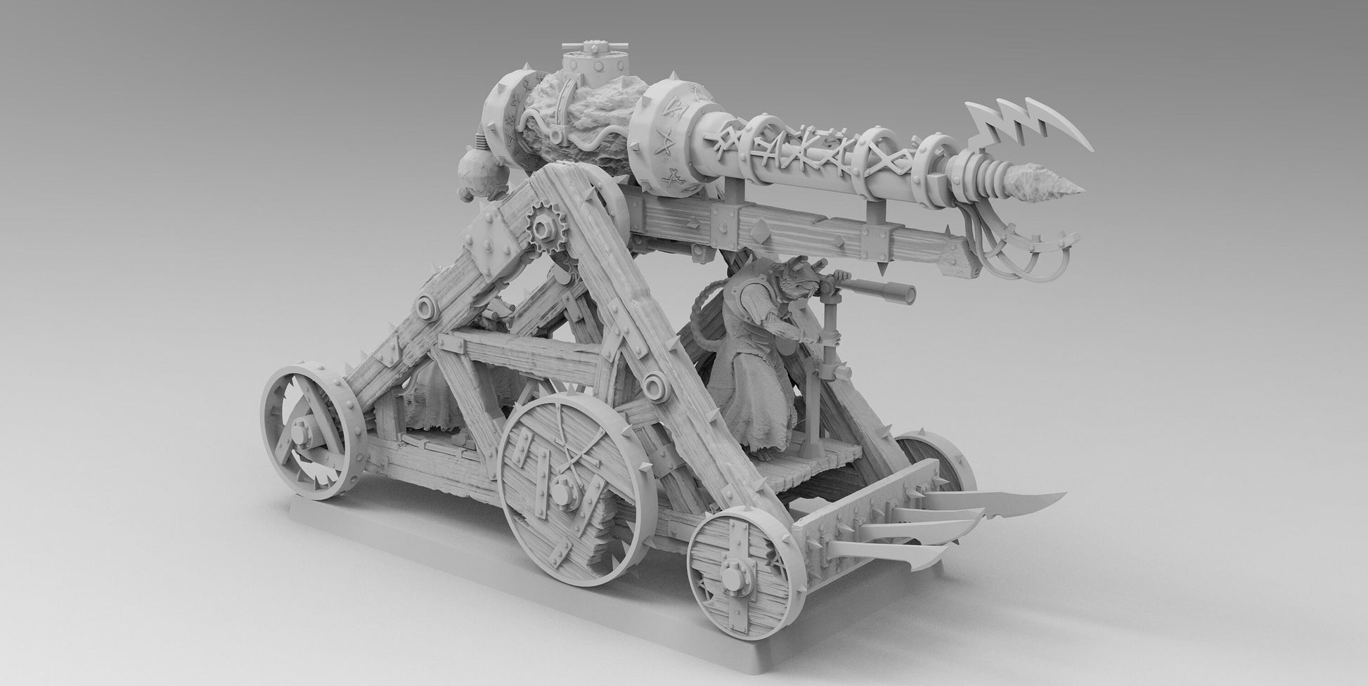 Lightning-Powered Field Cannon | Ratmen | Resin 3D Printed | EmanG | Table Top Gaming