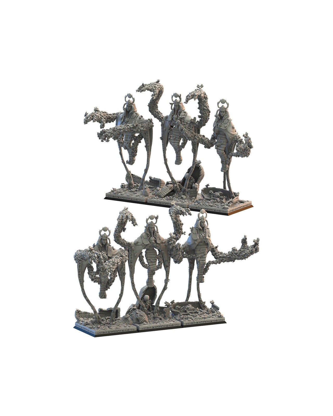 Sakmet Swarm Sorcerers | Undying Dynasties | Lost Kingdom Miniatures | Warhammer Proxy | Kings of War | RPG | D&D | Tabletop