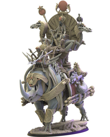 Hathor, Beduin Sorcerer on Rhinoceros | Undying Dynasties | Lost Kingdom Miniatures | Kings of War | RPG | D&D | Tabletop