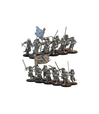 Rangers on Foot | Kingdom of Mercia | Lost Kingdom Miniatures | Kyoushuneko | Table Top Gaming | RPG | D&D | Pathfinder