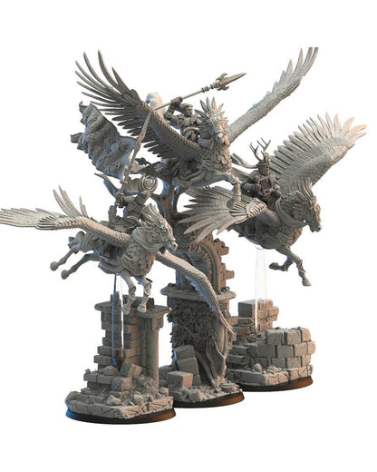 Wind Knights - Command Group | Kingdom of Mercia | Lost Kingdom Miniatures | Table Top Gaming | RPG | D&D | Pathfinder