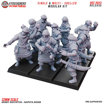 Araby Naphta Bombers | Resin 3D Printed Miniatures | Kyoushuneko | Table Top Gaming | RPG | D&D | Pathfinder