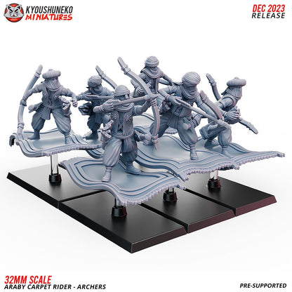 Araby Carpet Archers | Resin 3D Printed Miniatures | Kyoushuneko | Table Top Gaming | RPG | D&D | Pathfinder