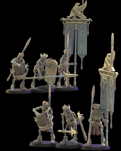 Hurus Spearmen | Undying Dynasties | Lost Kingdom Miniatures | Kings of War | RPG | D&D | Tabletop